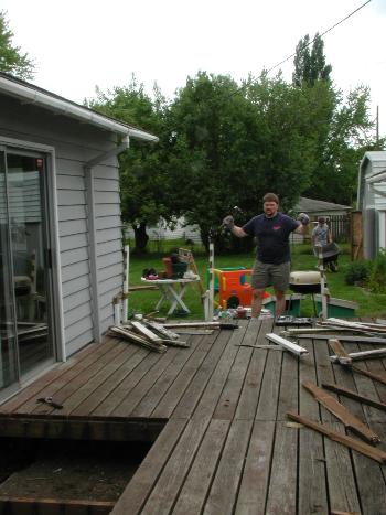 Old Deck and Yard Work, 2003