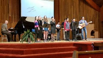 Teen Praise Sing at Church, 2015